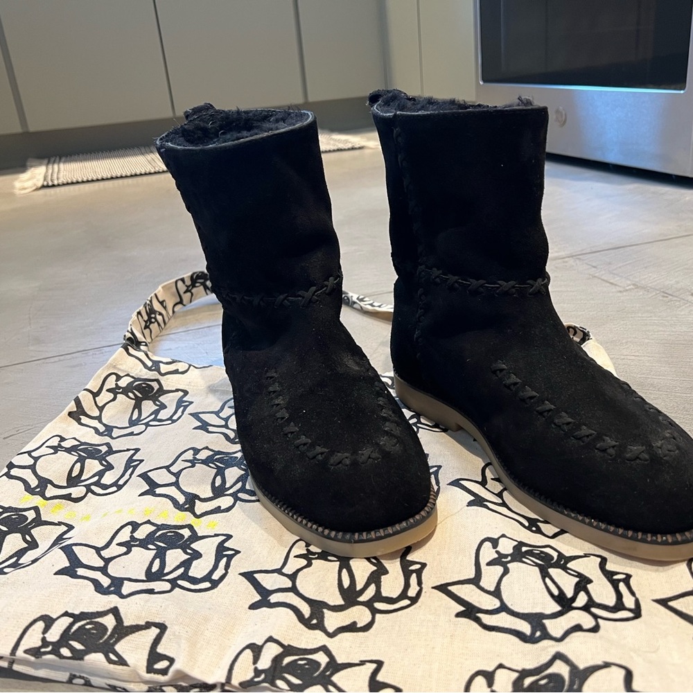 Black Suede Women's Boots